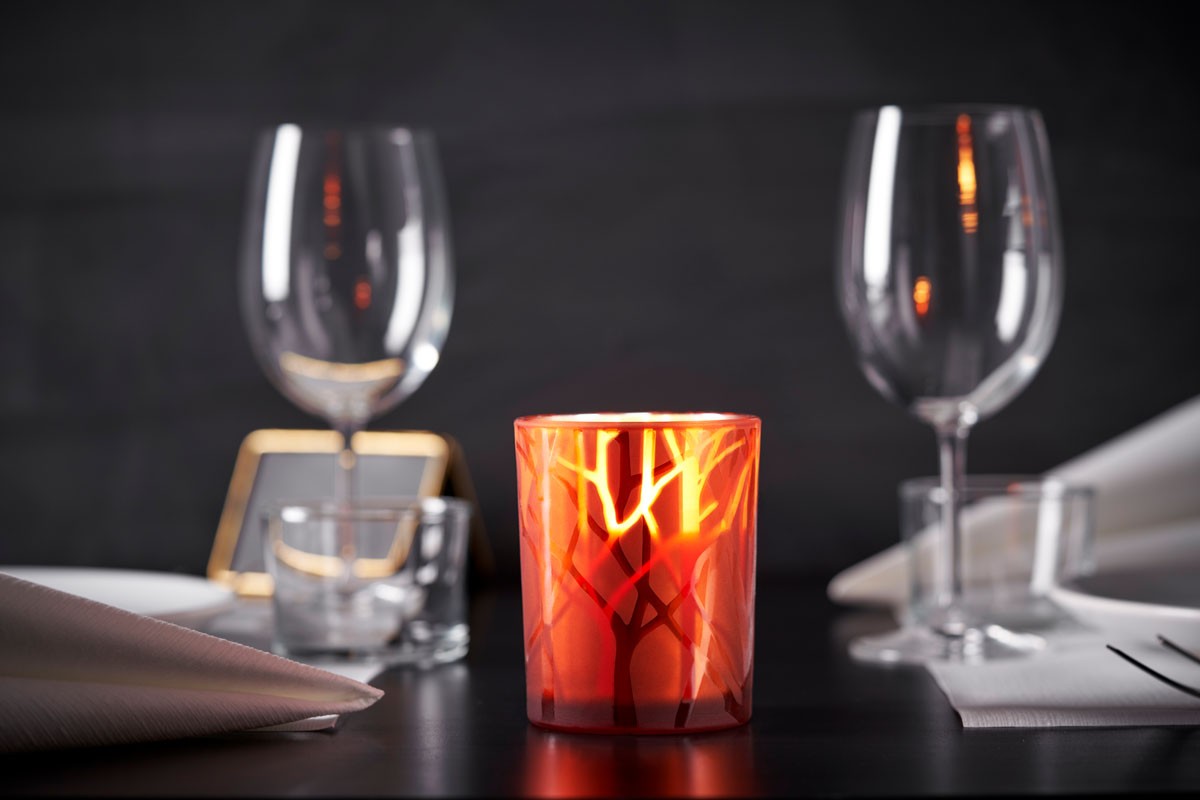 Shimmer Frosted Candle Holder in Rustic from Duni
