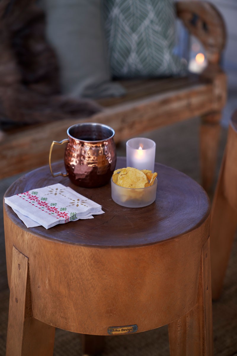 Snowy Frosted Glass Candle Holder from Duni