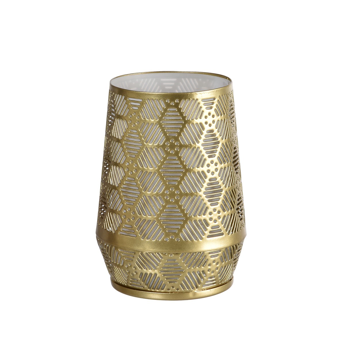 Anoush Metal Candle Holder, Gold, 100mm x Ø75mm
