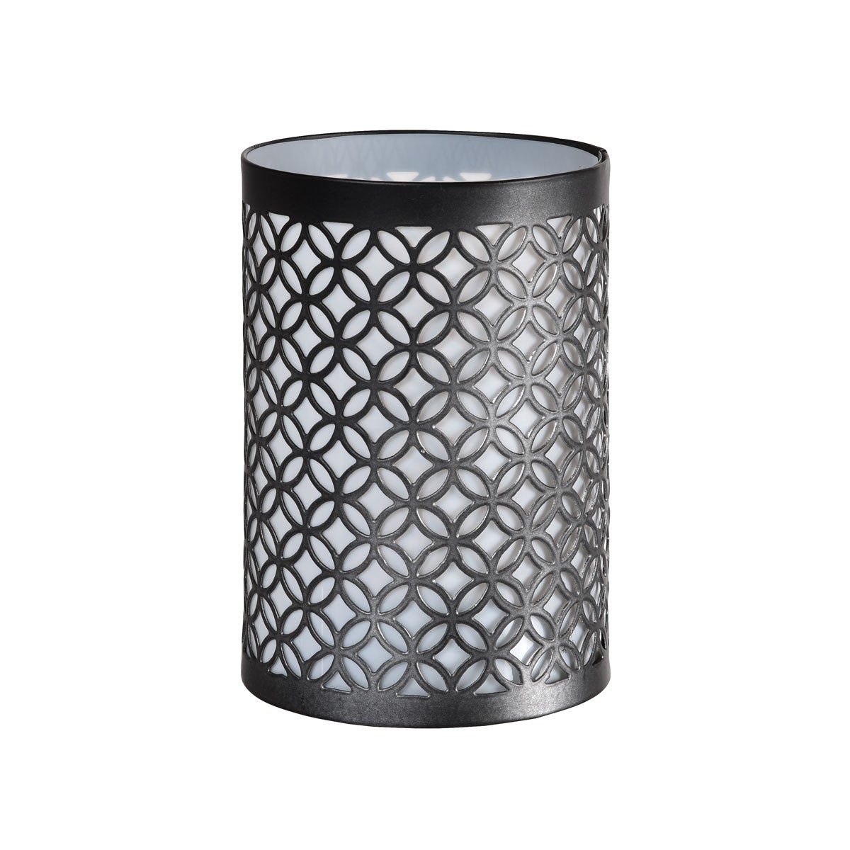 Taj Brushed Metal Candle Holder, 130mm x Ø89mm