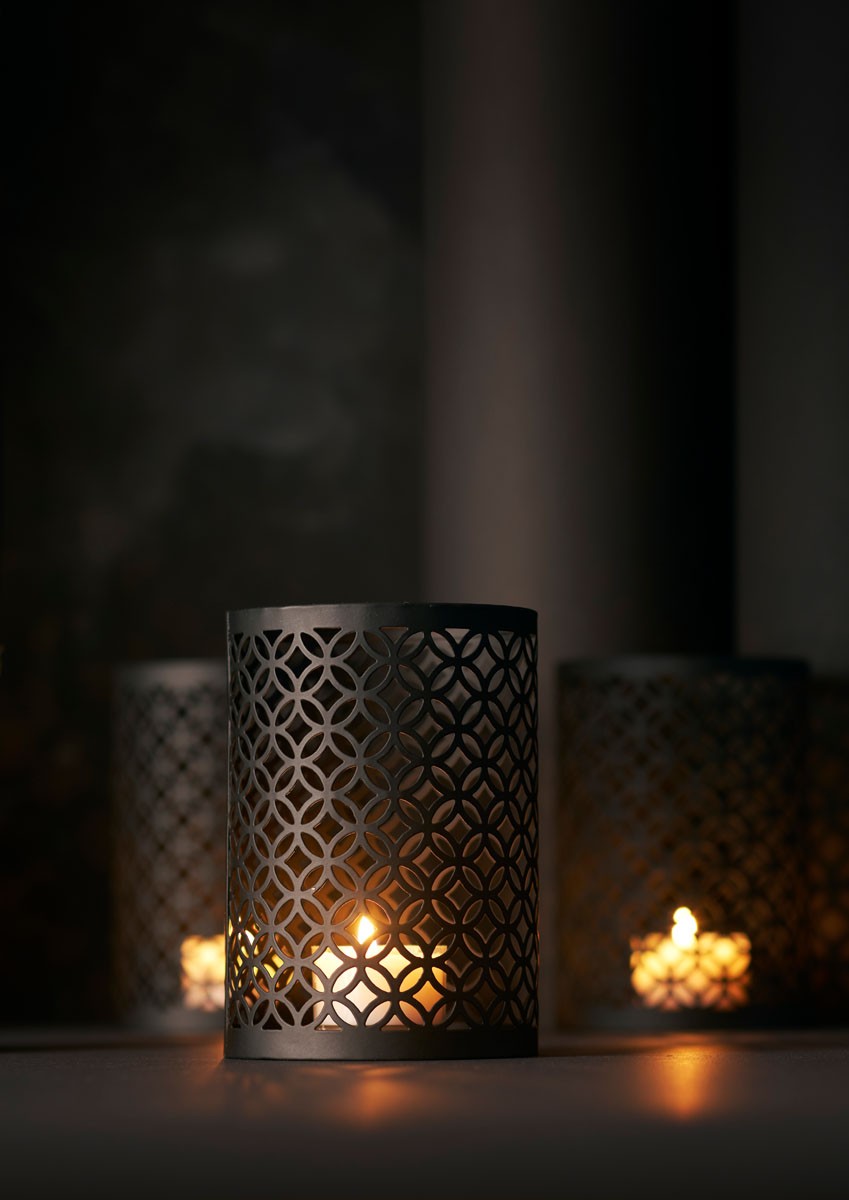 Taj Brushed Metal Candle Holder from Duni