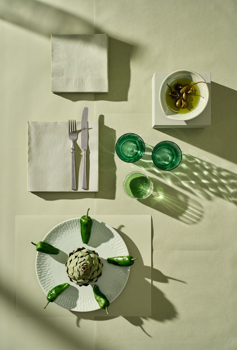 2ply 40cm Tissue Napkins Pistachio Green