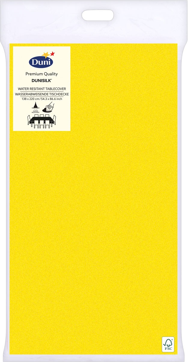 Yellow Dunisilk&reg; Tablecover 138cm x 220cm