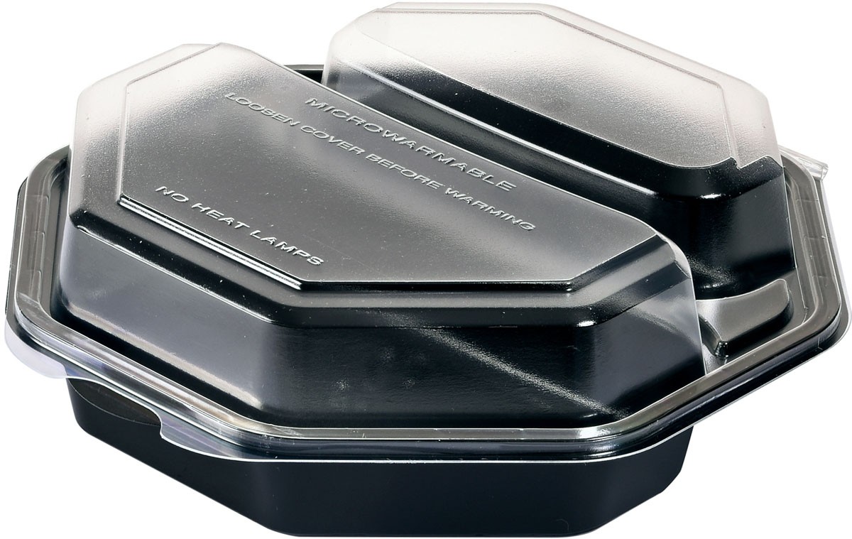 Duni Octaview® MW 2-Comp 350/200ml 190x190x60mm Black