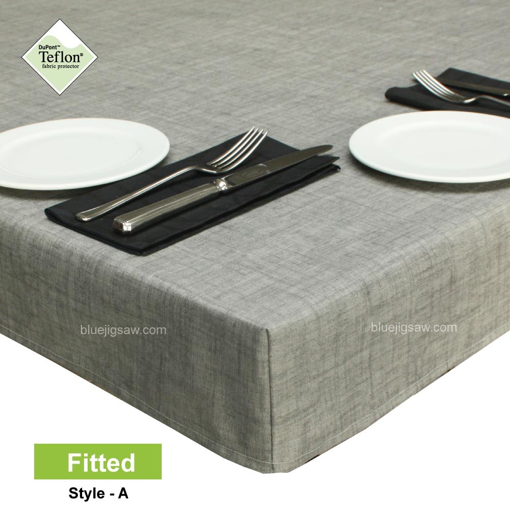 Grey Fitted Tablecloth