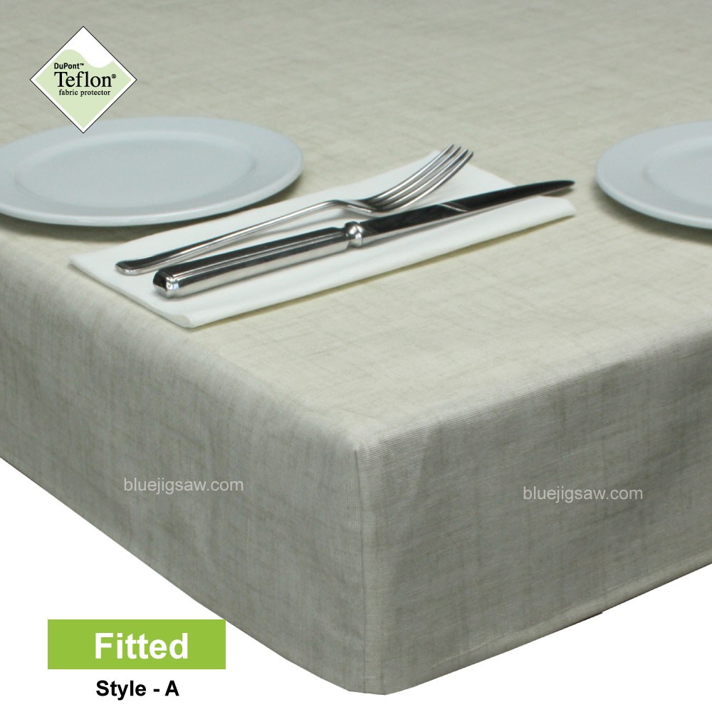 Natural Fitted Tablecloth