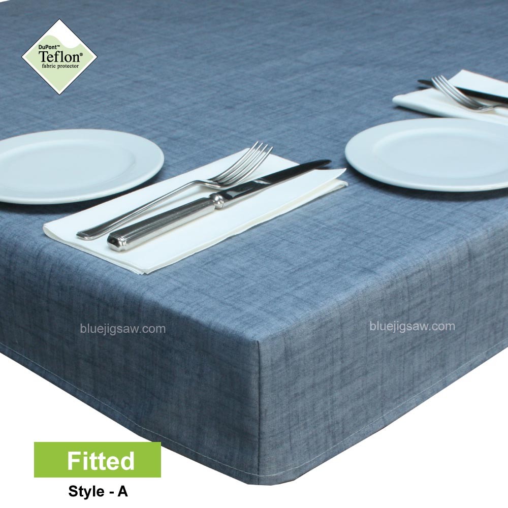 Light Denim Fitted Tablecloth