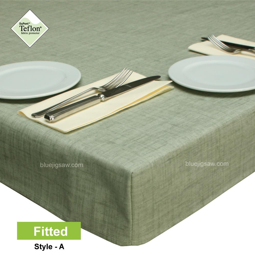 Soft Green Fitted Tablecloth
