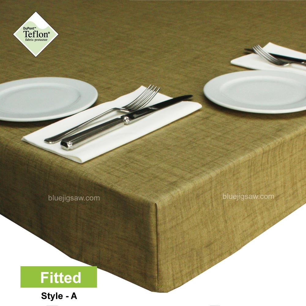 Almond Green Fitted Tablecloth
