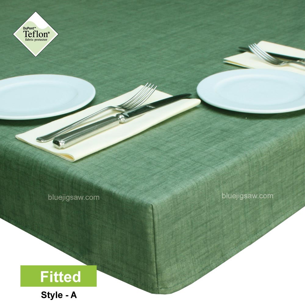 Douglas Green Fitted Tablecloth