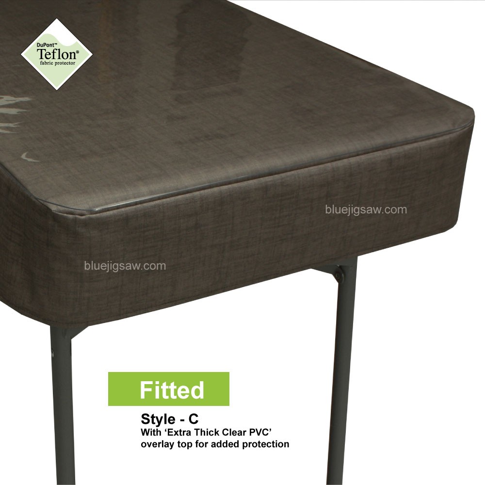 Acrylic Coated Fitted Tablecloth, Symphony Cafe