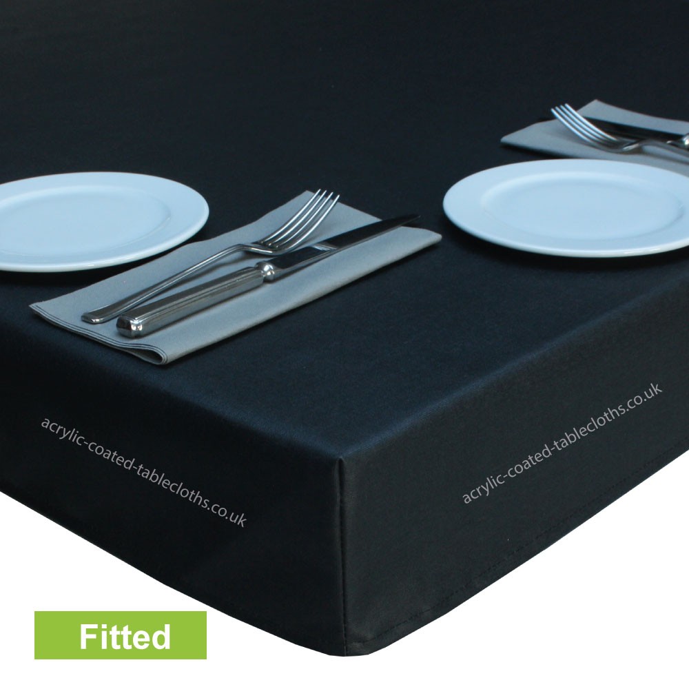 Black Fitted Tablecloth