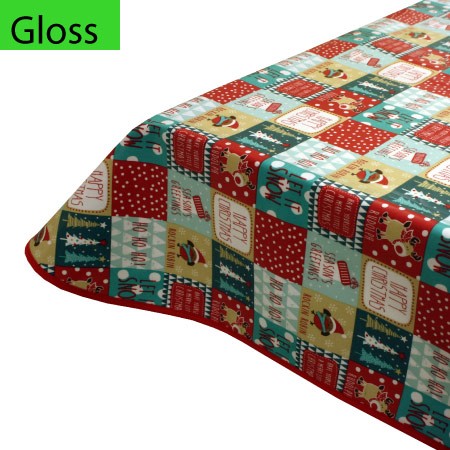 Happy Christmas PVC Oilcloth Tablecloth
