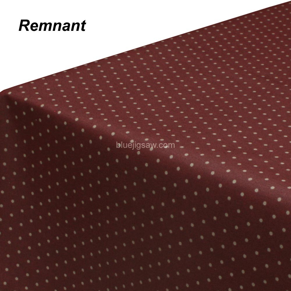 REMNANT Claret Polka Dot Acrylic Coated Fabric