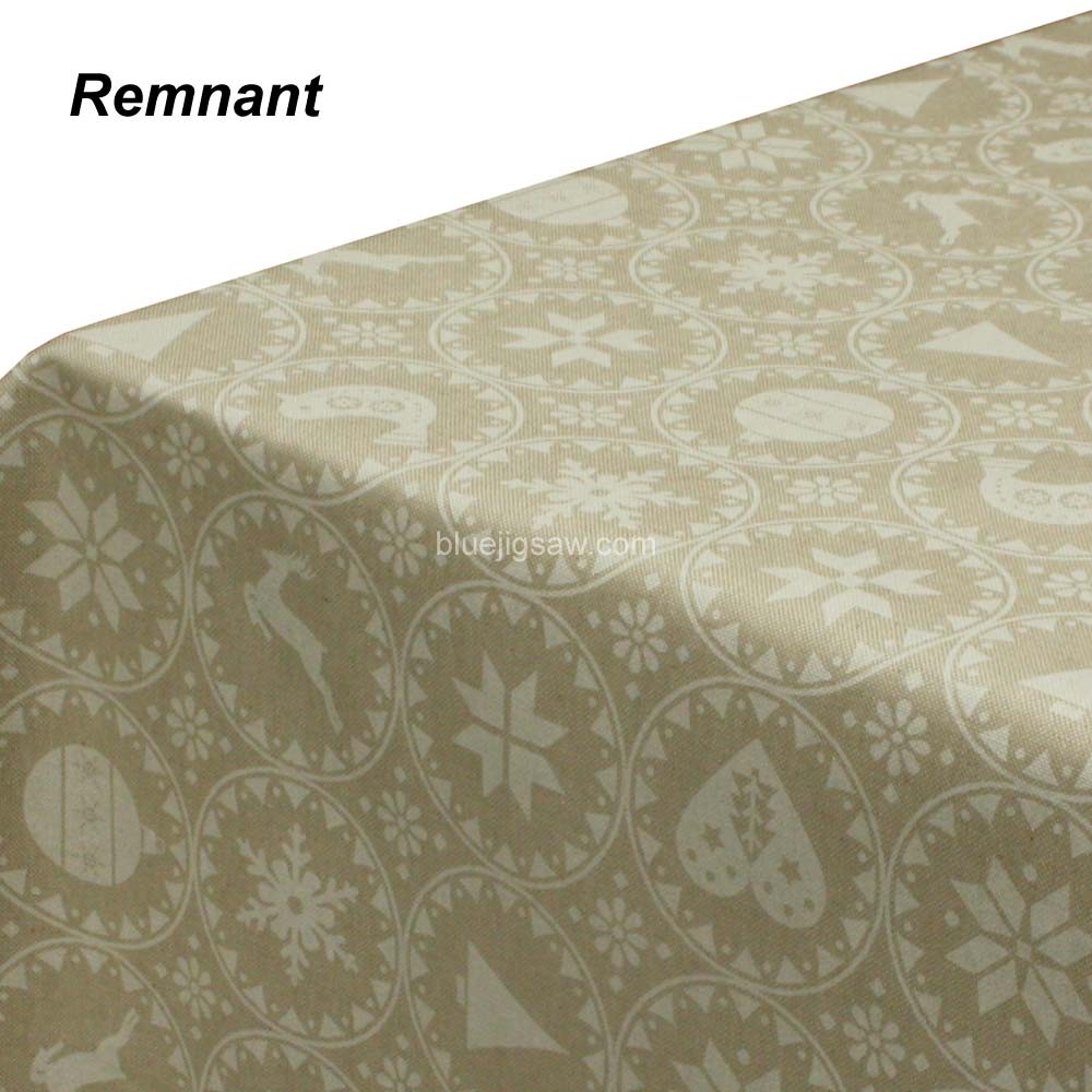 REMNANT Festive Circles Coated Fabric
