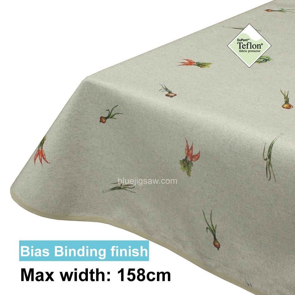 Acrylic Coated Tablecloth with Bias Binding