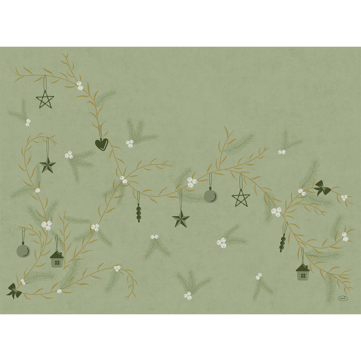 Duni Christmas Noel Pistachio Bio Dunicel® Placemat 30cm x 40cm