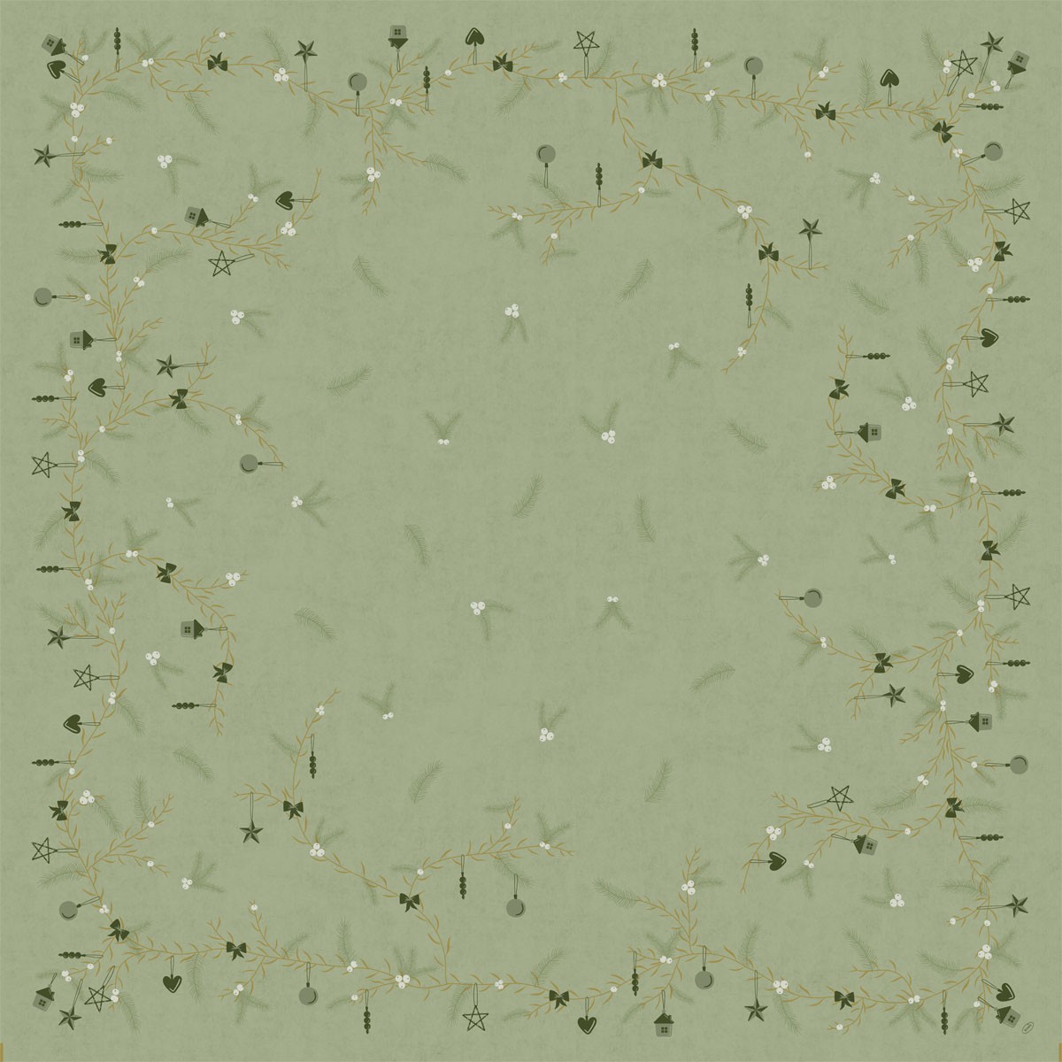 Duni Christmas Noel Pistachio Bio Dunicel® Slipcover 84cm x 84cm