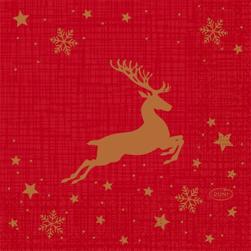 Duni Christmas Shimmer Trees Tissue Napkin 3ply 24cm
