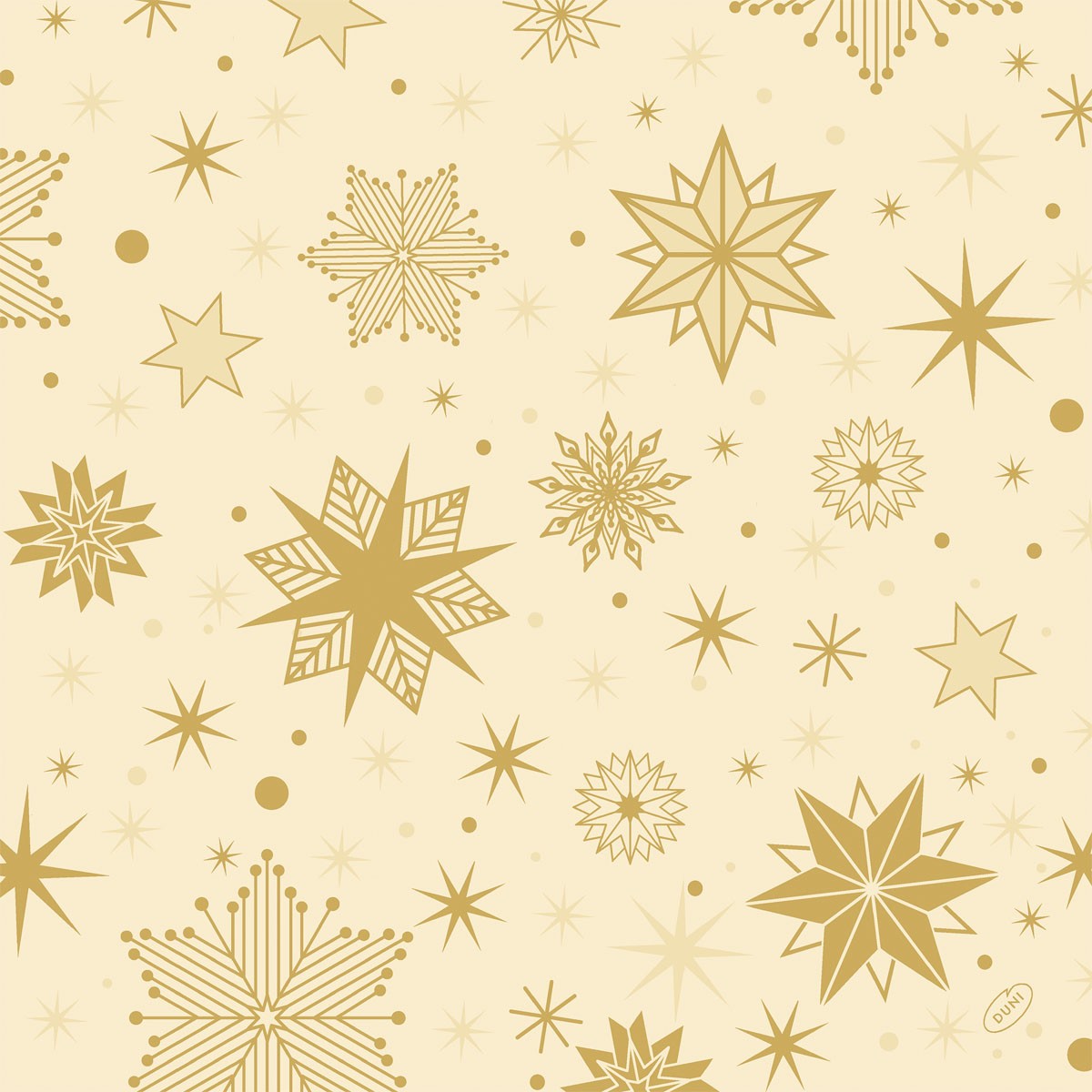 Duni Christmas Stargazing Cream Classic 4ply Tissue Napkin 40cm
