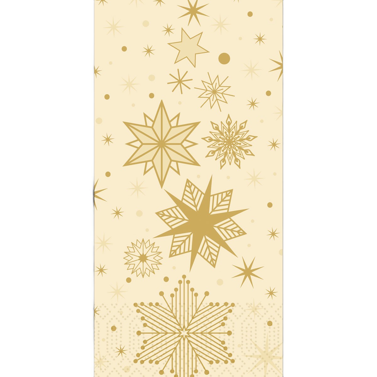 Duni Christmas Stargazing Cream Tissue Napkin 3ply 40cm, 1/8 Head Folded