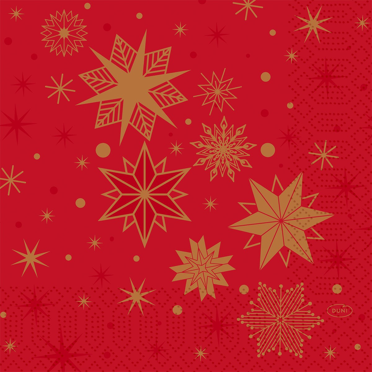 Duni Christmas Stargazing Red Tissue Napkin 3ply 33cm