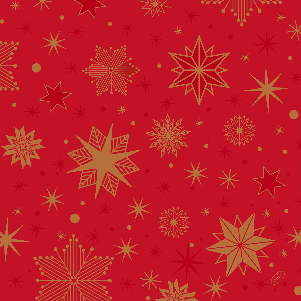 Duni Christmas Stargazing Red Classic 4ply Tissue Napkin 40cm