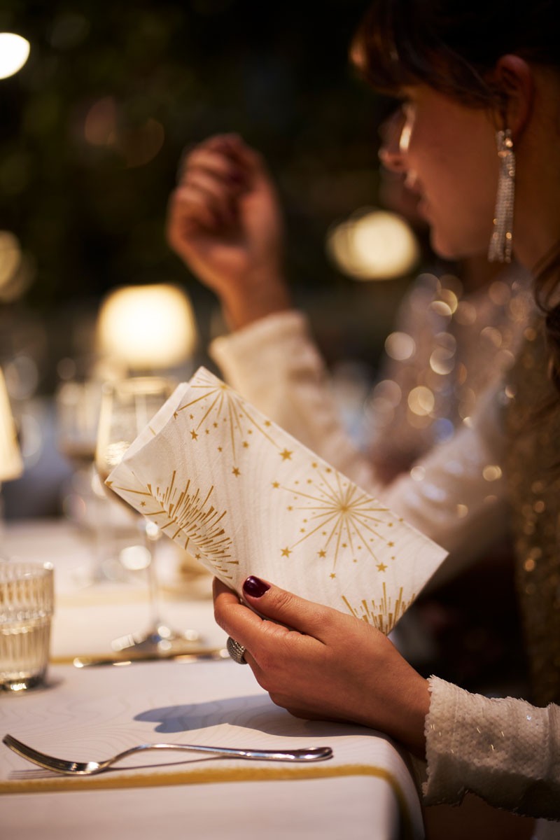 Duni Sparkly White Airlaid Napkin