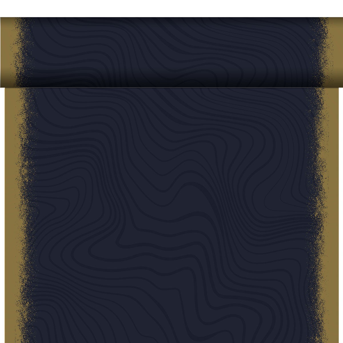 Duni Christmas Sparkly Black Bio Dunicel® Tete-a-Tete, 40cm x 24m