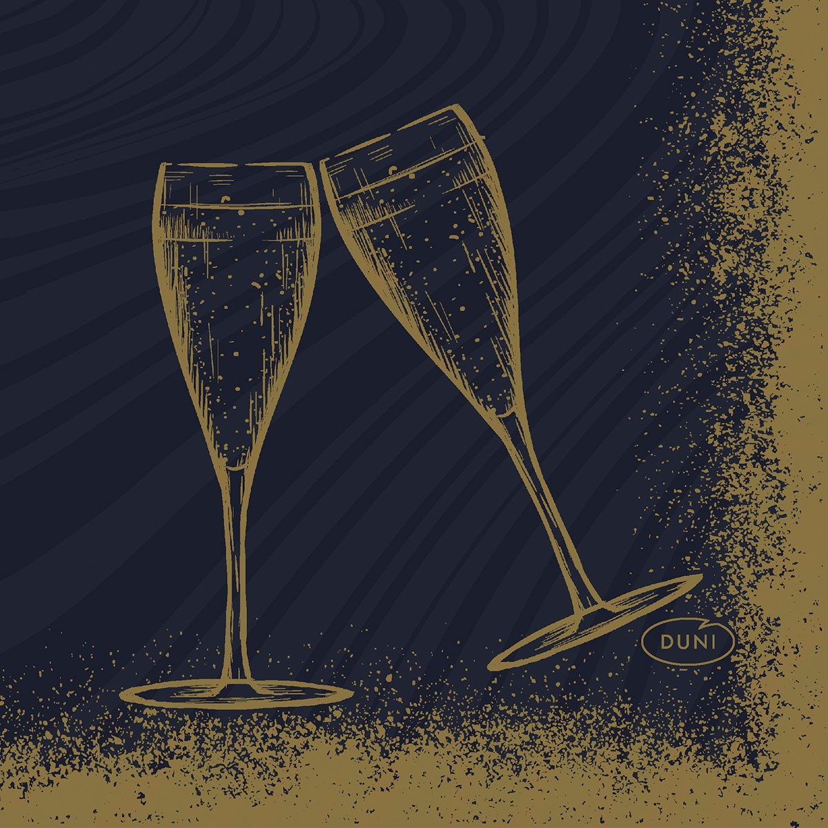 Duni Christmas Sparkly Cheers Black Dunisoft® Napkin 20cm
