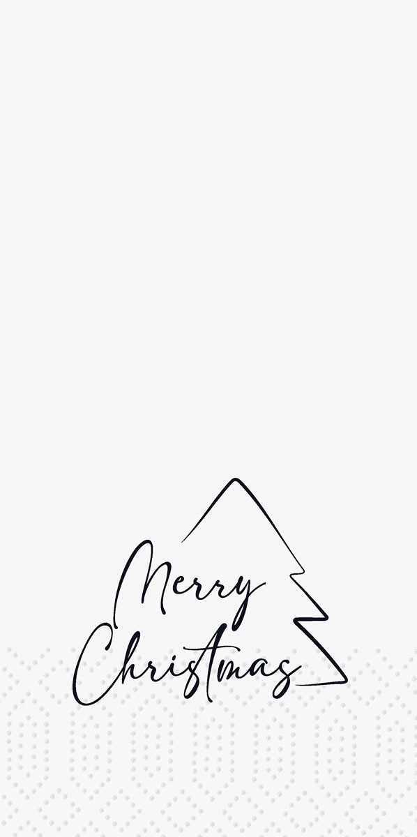 Duni Christmas Merry Xmas Tree Tissue Napkin 2ply 33cm, 1/8 Head Folded