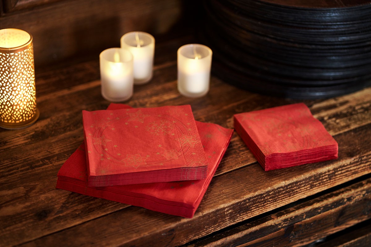 Star Shine Red Napkins