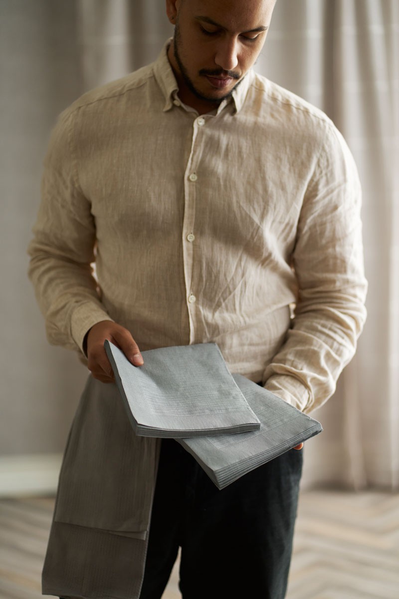 4 ply Tissue Napkin Granite Grey