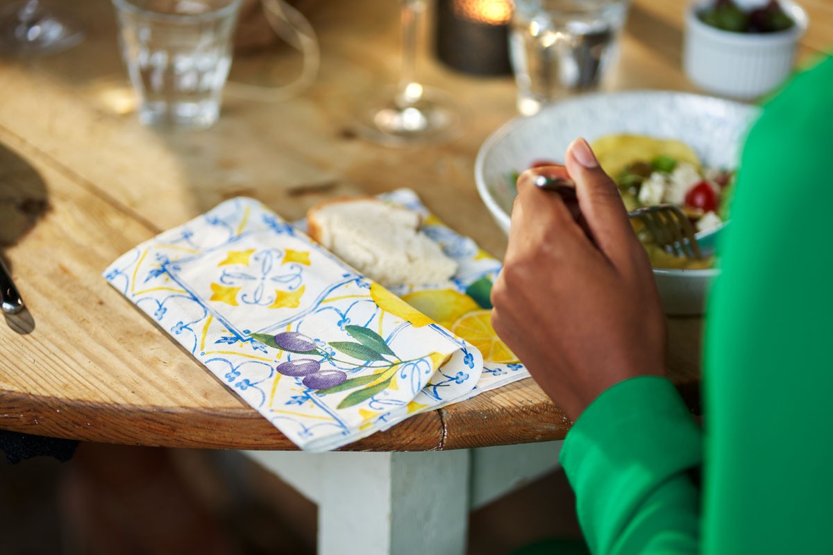 4 ply Tissue Napkin Mediterrian