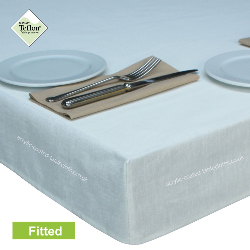 White Fitted Tablecloth