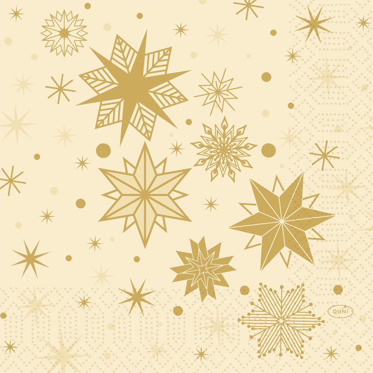 Duni Christmas Stargazing Cream Tissue Napkin 3ply 33cm