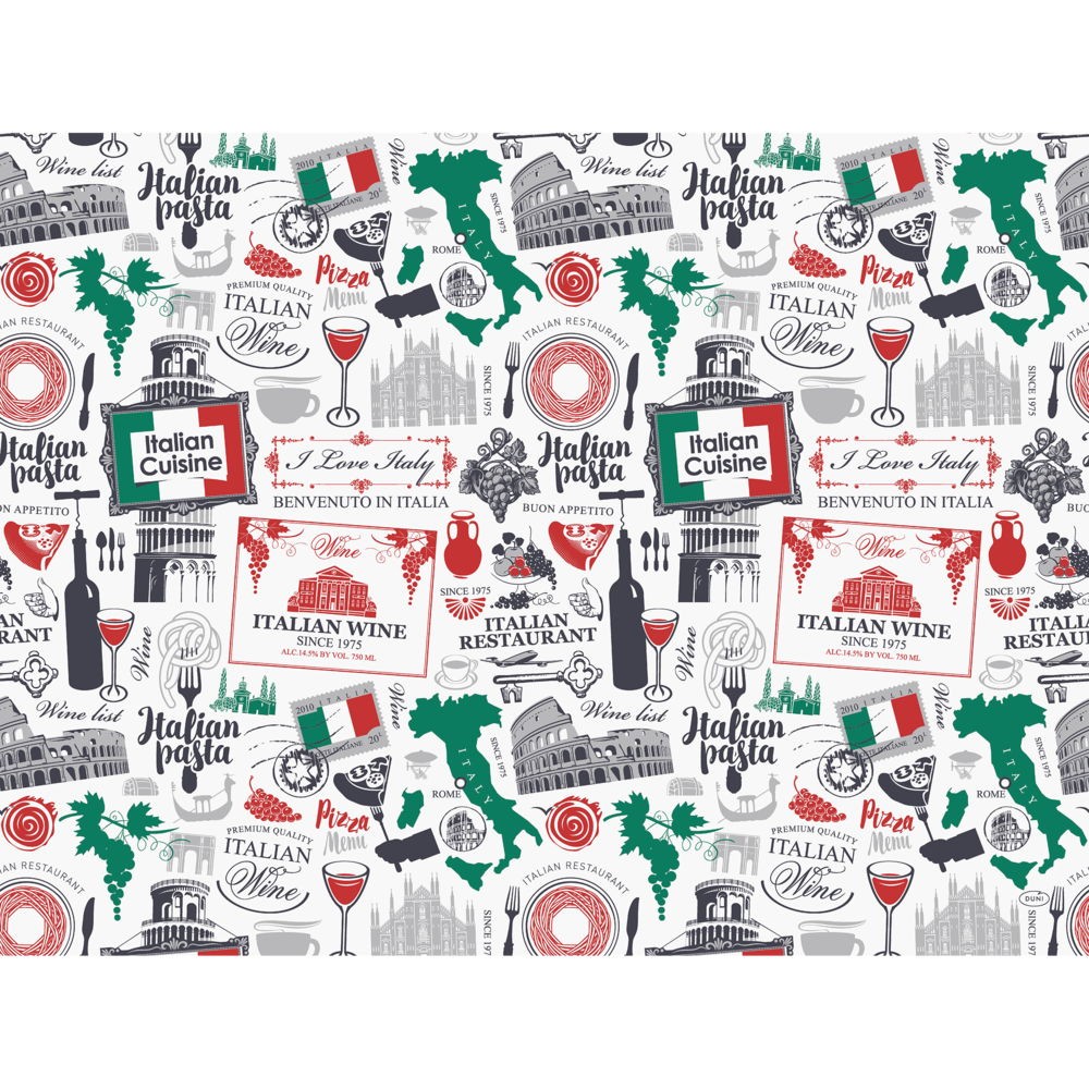Viva Italia Paper Placemat, 30cm x 40cm
