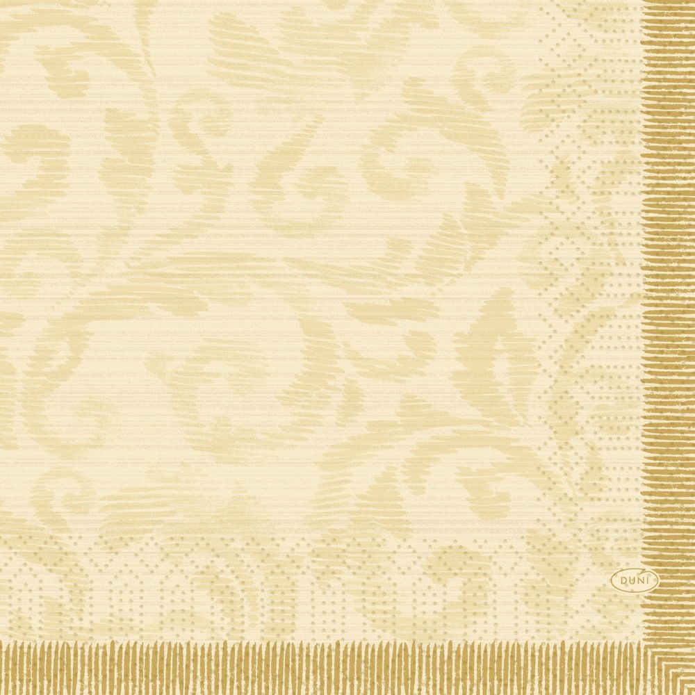 Duni 3ply 33cm Rich Damast Cream Tissue Napkin