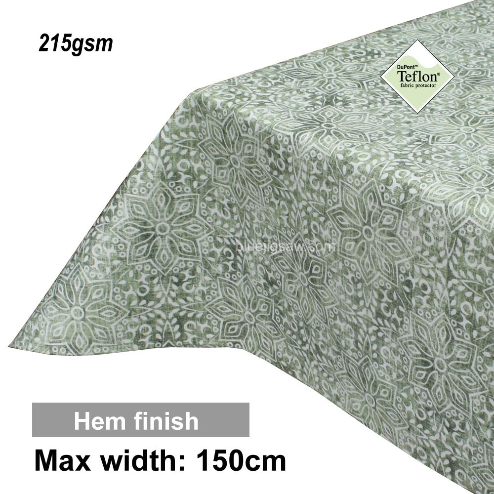 Acrylic Coated Tablecloth with Hem finish