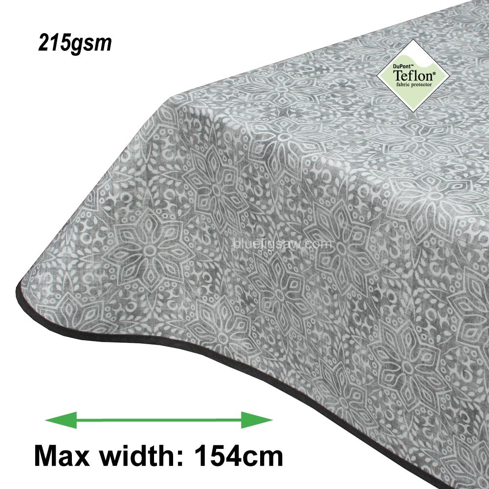 Cadiz Grey Acrylic Coated Tablecloth