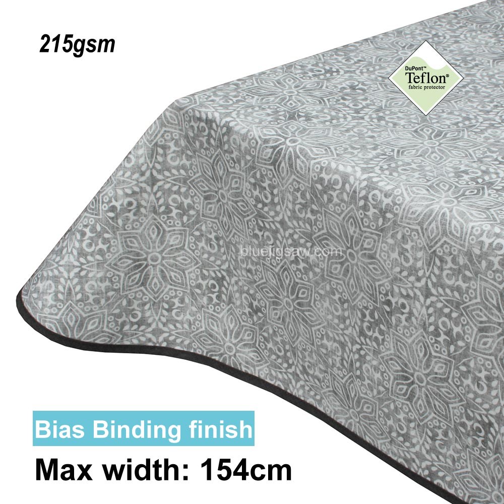 Acrylic Coated Tablecloth with Bias Binding