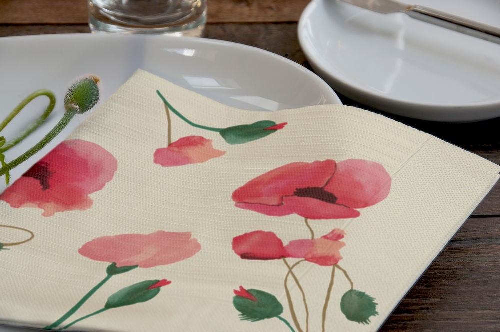 Poppy Charm Duni Napkin 40cm x 40cm