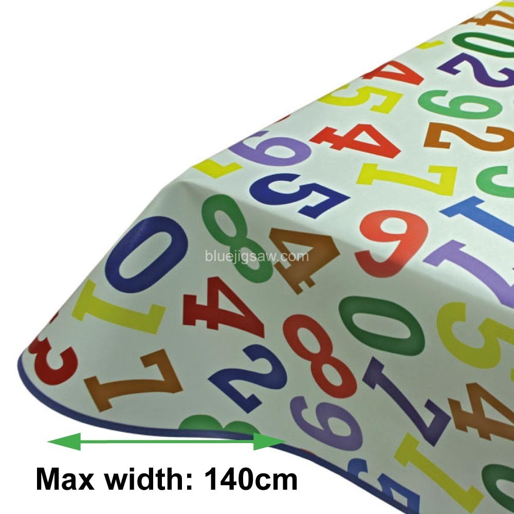 Learn To Count PVC Tablecloth With Rounded Corners & Bias Binding