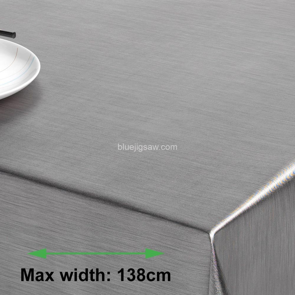 Metallic Steel PVC Tablecloth