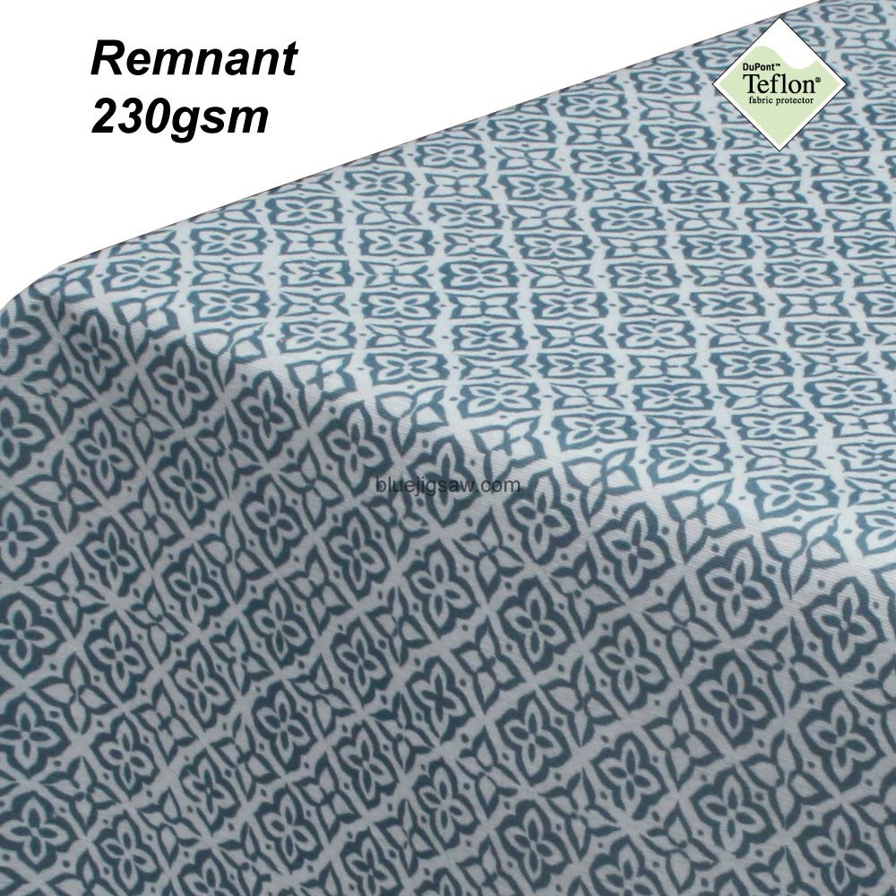 REMNANT Milton Blue Acrylic Coated Fabric