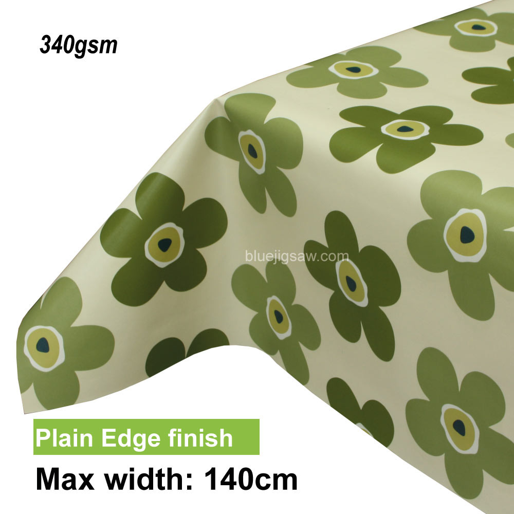 Lola PVC Tablecloth with plain edge