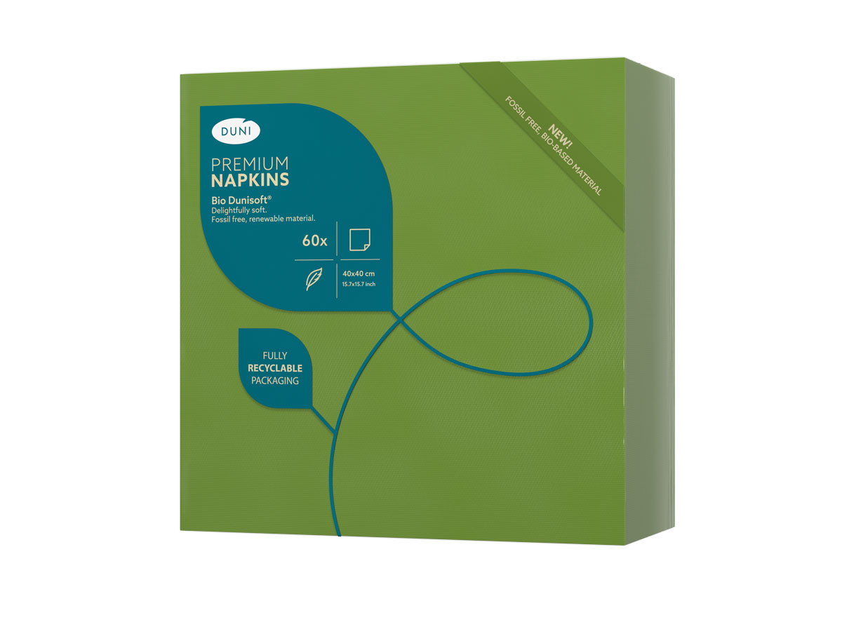 Dunisoft&reg; Napkin Leaf Green 40cm