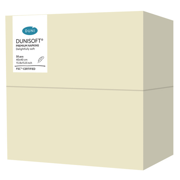 Dunisoft&reg; Napkin Cream 40cm, 8-Fold