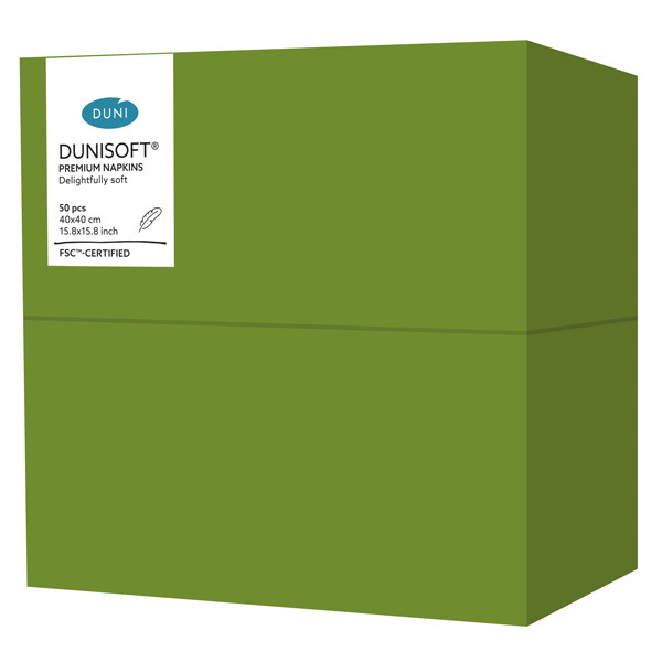 Dunisoft&reg; Napkin Leaf Green 40cm, 8-Fold