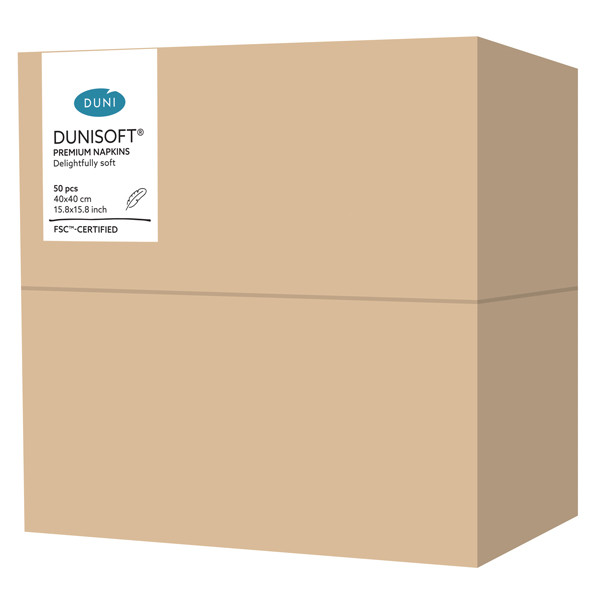 Dunisoft&reg; Napkin Natural Brown 40cm, 8-Fold